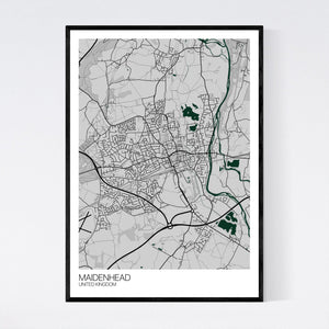 Maidenhead City Map Print