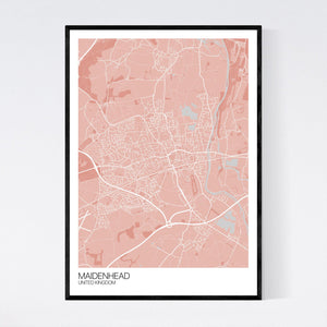 Maidenhead City Map Print