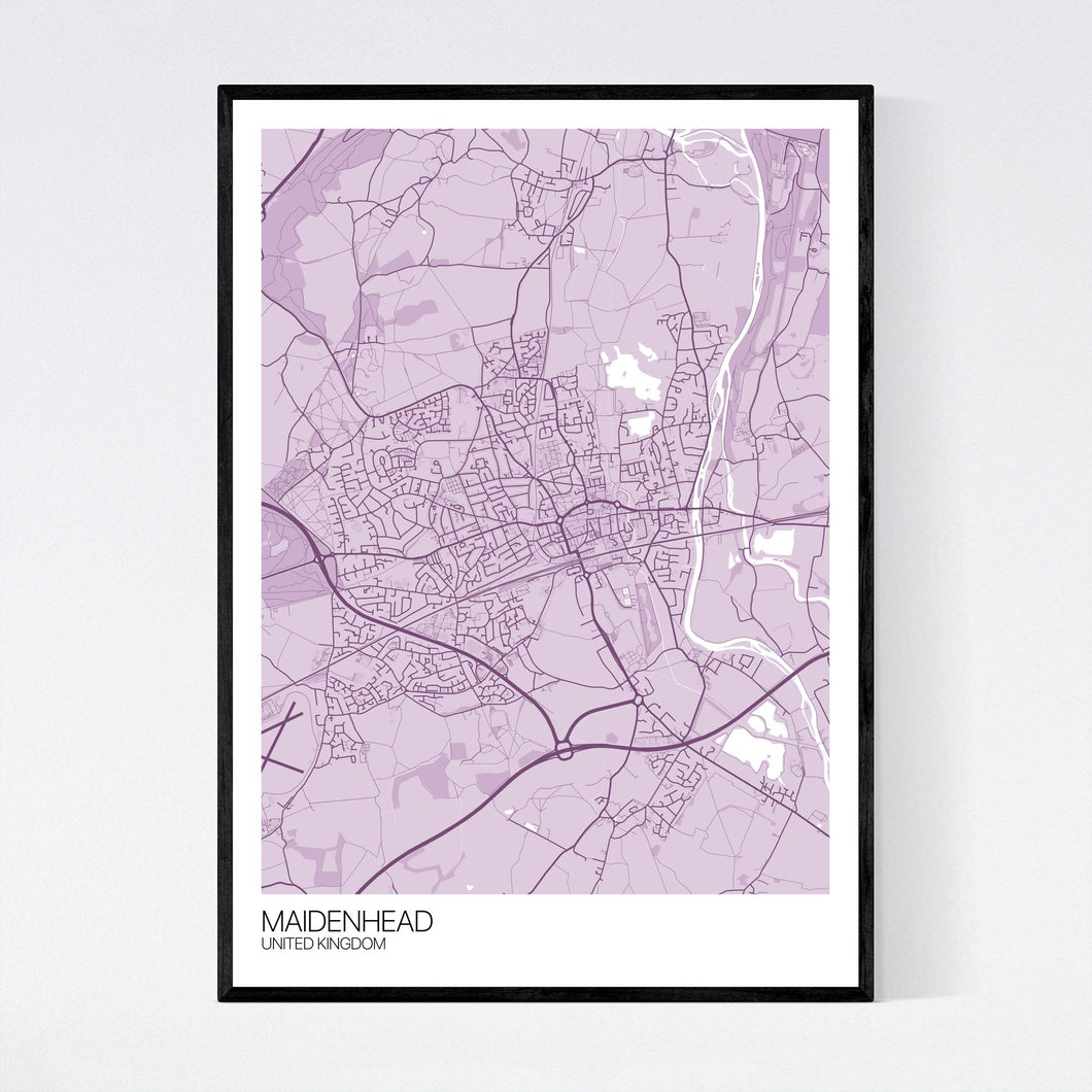 Maidenhead City Map Print