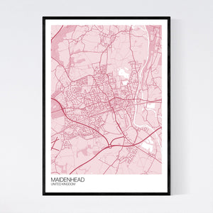 Maidenhead City Map Print