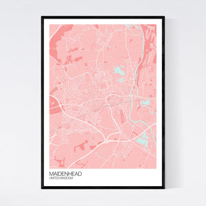 Maidenhead City Map Print