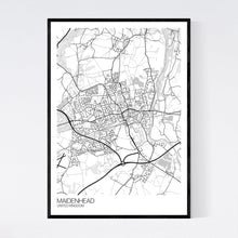 Load image into Gallery viewer, Maidenhead City Map Print