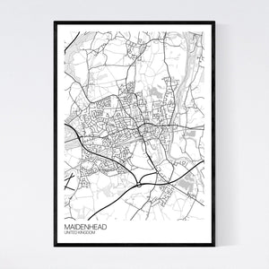 Maidenhead City Map Print