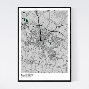 Maidstone City Map Print