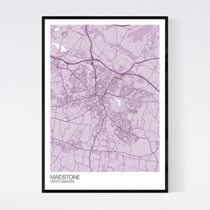 Maidstone City Map Print