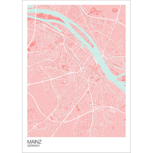 Map of Mainz, Germany