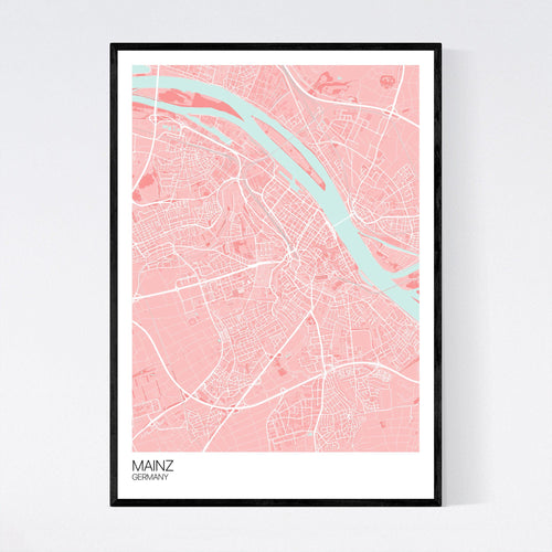Map of Mainz, Germany