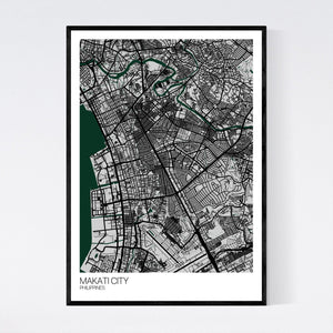 Makati City City Map Print