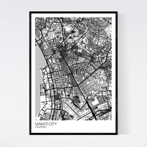 Makati City City Map Print