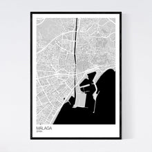 Load image into Gallery viewer, Málaga City Map Print