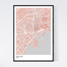 Load image into Gallery viewer, Málaga City Map Print