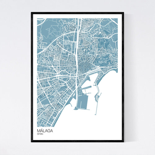 Map of Málaga, Spain
