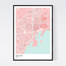 Load image into Gallery viewer, Málaga City Map Print