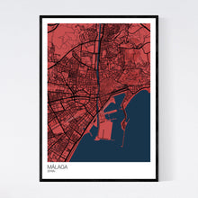 Load image into Gallery viewer, Málaga City Map Print