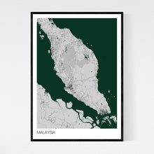 Load image into Gallery viewer, Malaysia Country Map Print