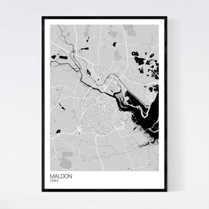 Maldon Town Map Print