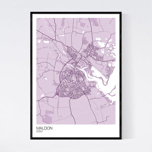 Maldon Town Map Print