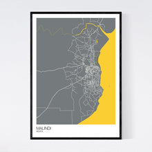 Load image into Gallery viewer, Malindi City Map Print