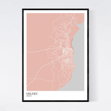 Load image into Gallery viewer, Malindi City Map Print