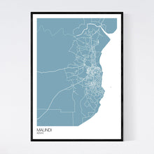 Load image into Gallery viewer, Malindi City Map Print