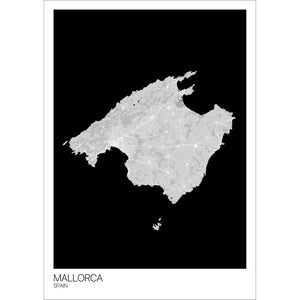 Map of Mallorca, Spain