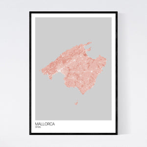 Mallorca Island Map Print