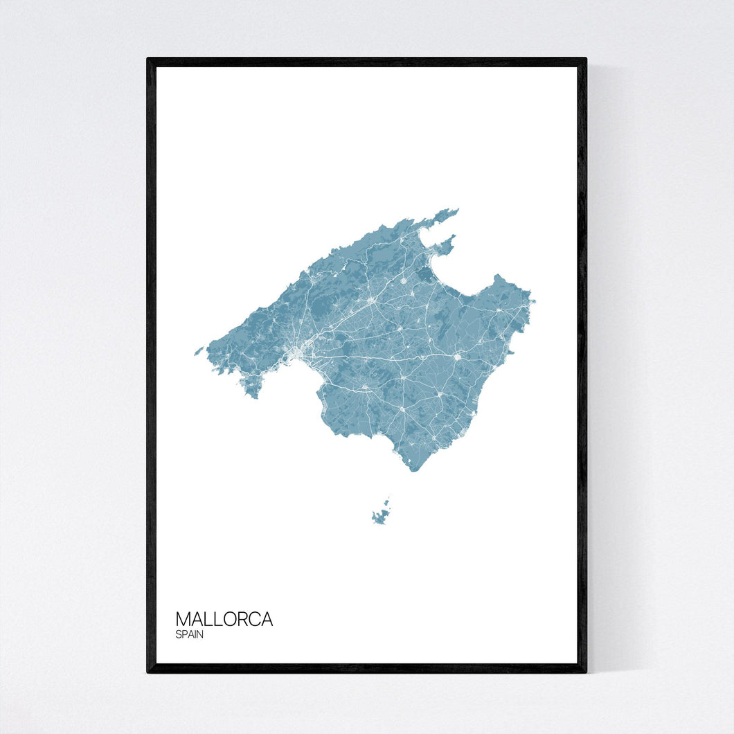 Mallorca Island Map Print
