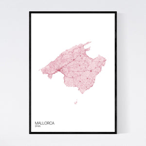 Mallorca Island Map Print