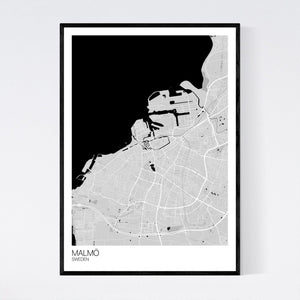 Malmö City Map Print