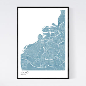 Malmö City Map Print