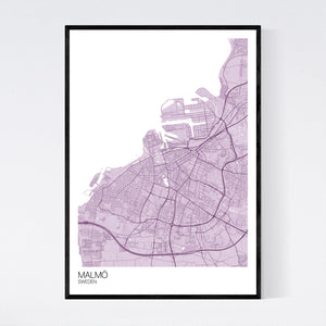 Malmö City Map Print