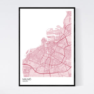 Malmö City Map Print
