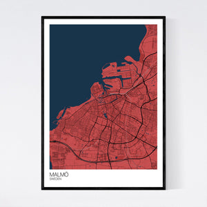 Malmö City Map Print