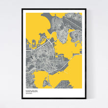Load image into Gallery viewer, Manama City Map Print