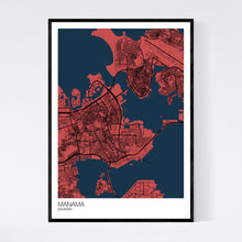 Load image into Gallery viewer, Manama City Map Print