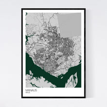 Load image into Gallery viewer, Manaus City Map Print