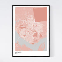 Load image into Gallery viewer, Manaus City Map Print