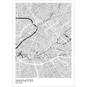 Map of Manchester City Centre, England