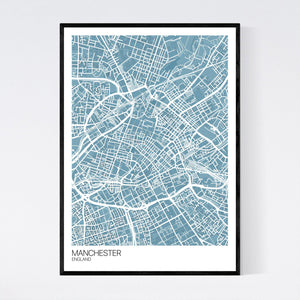 Manchester City Centre City Map Print