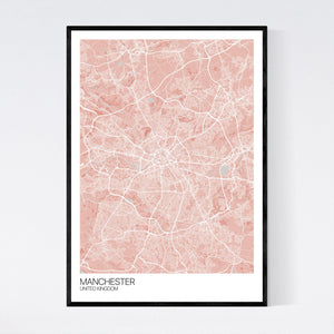 Manchester City Map Print