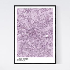 Manchester City Map Print