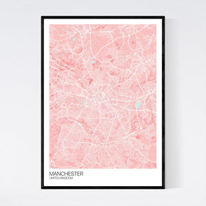 Manchester City Map Print