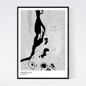 Mandalay City Map Print