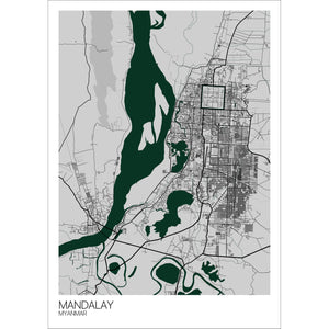 Map of Mandalay, Myanmar