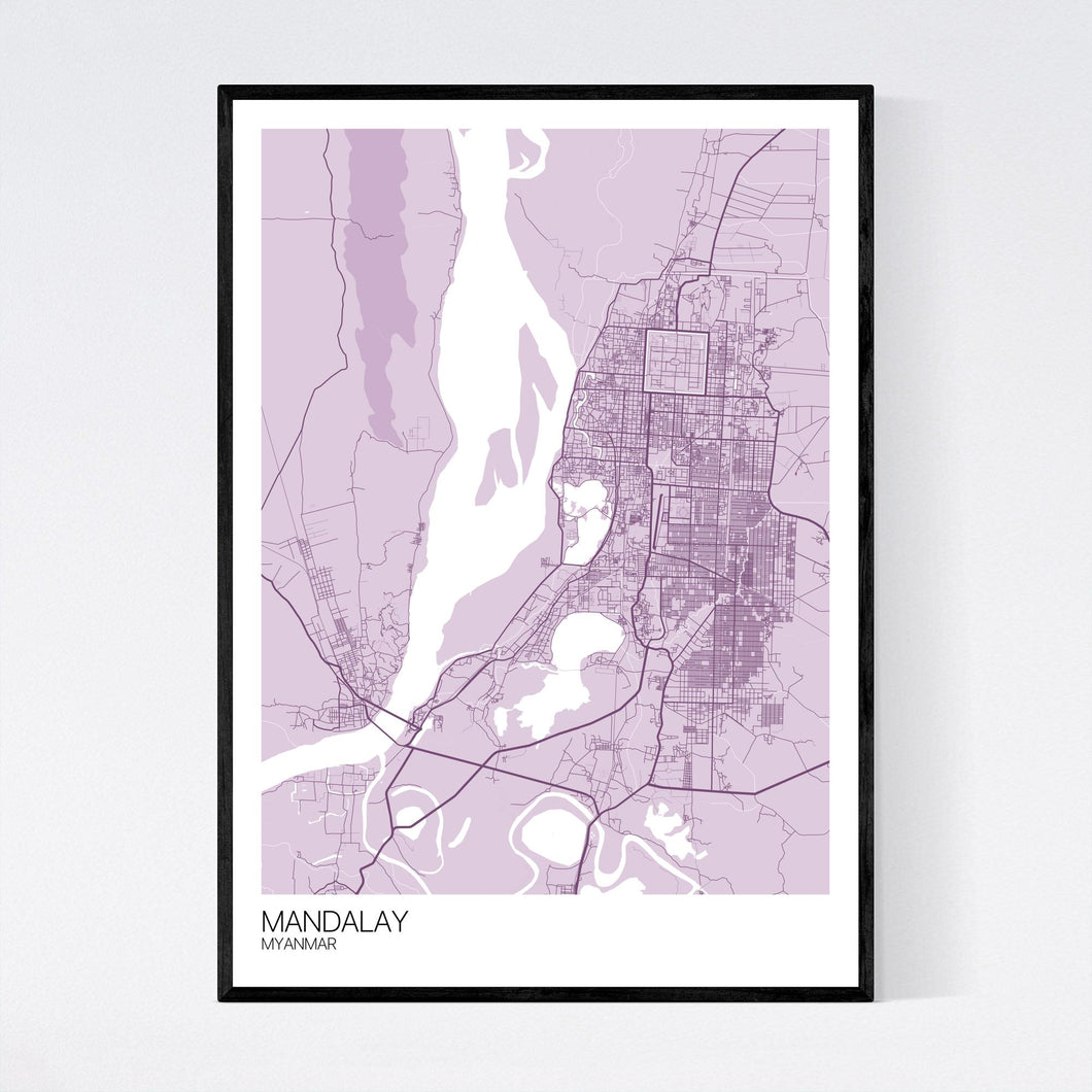 Mandalay City Map Print