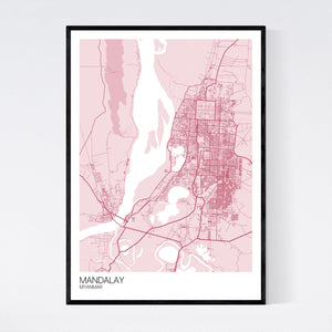 Mandalay City Map Print