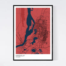 Load image into Gallery viewer, Mandalay City Map Print