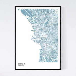 Manila City Map Print