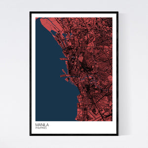 Manila City Map Print