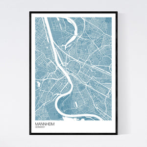 Mannheim City Map Print